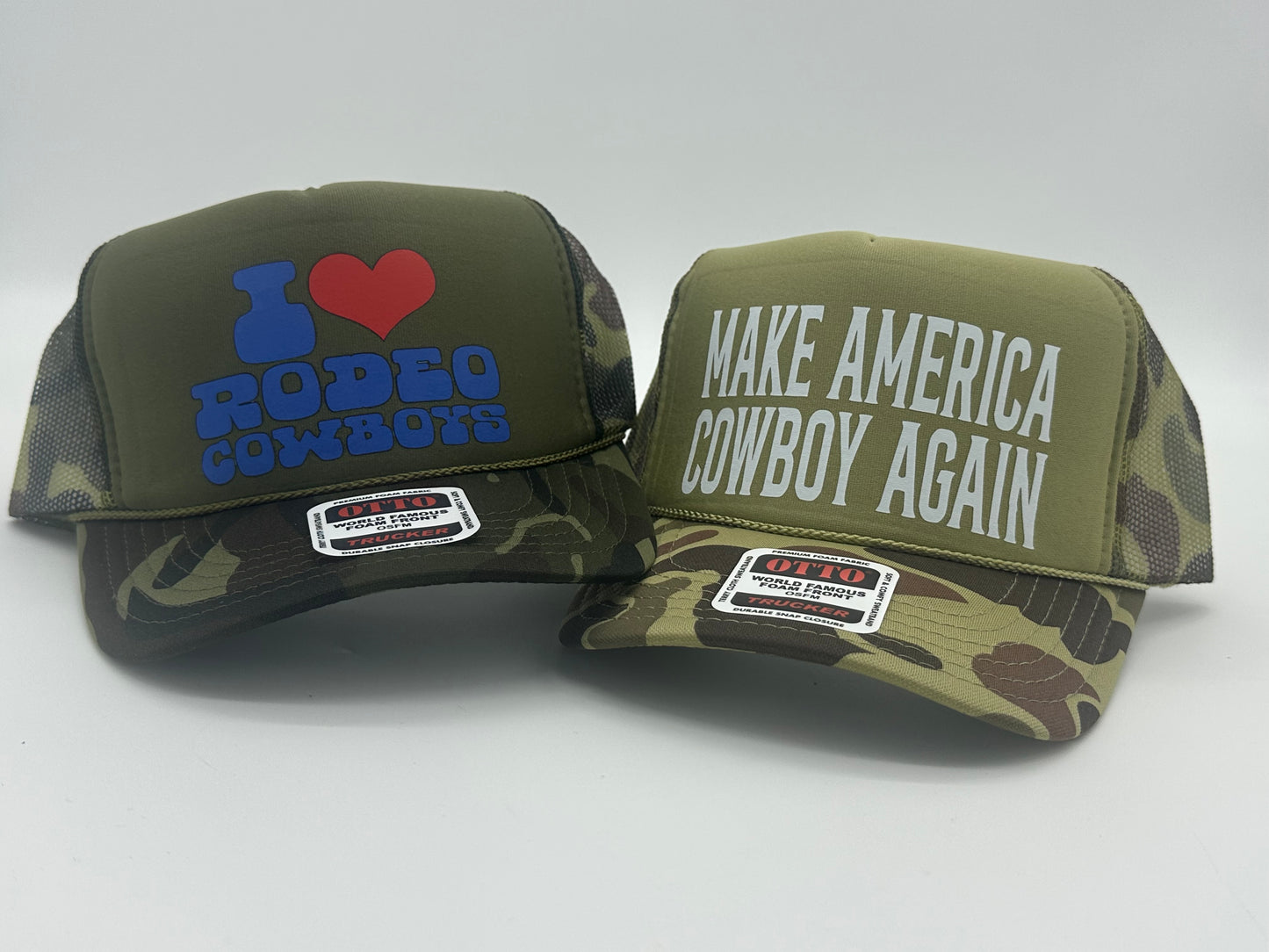 Camo I Heart Rodeo Cowboys Hat