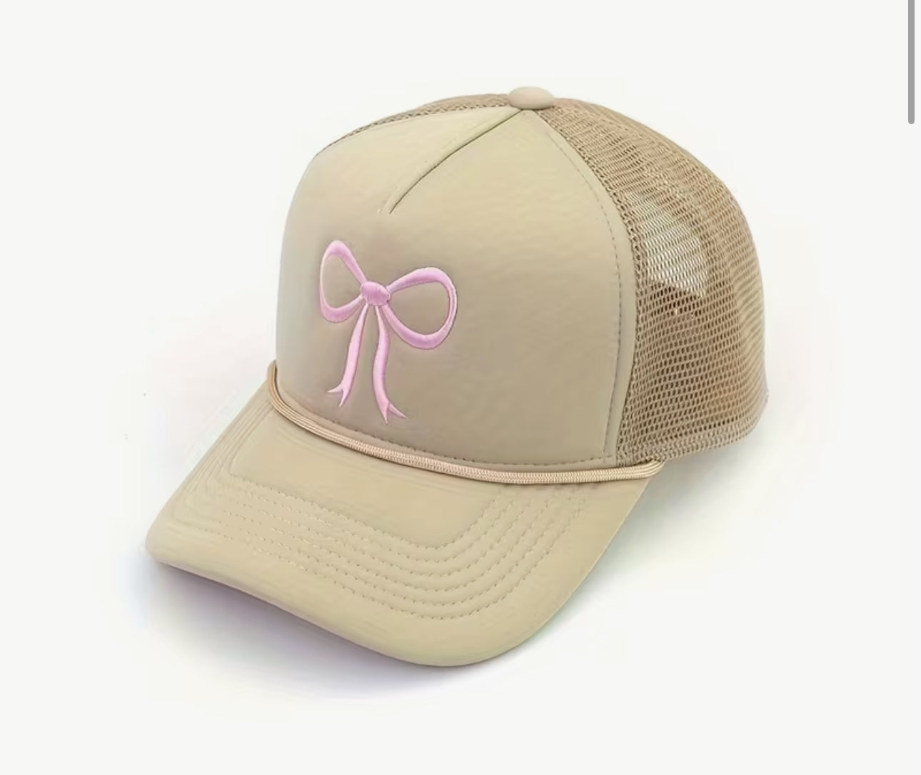 Blush Bow Babe Trucker