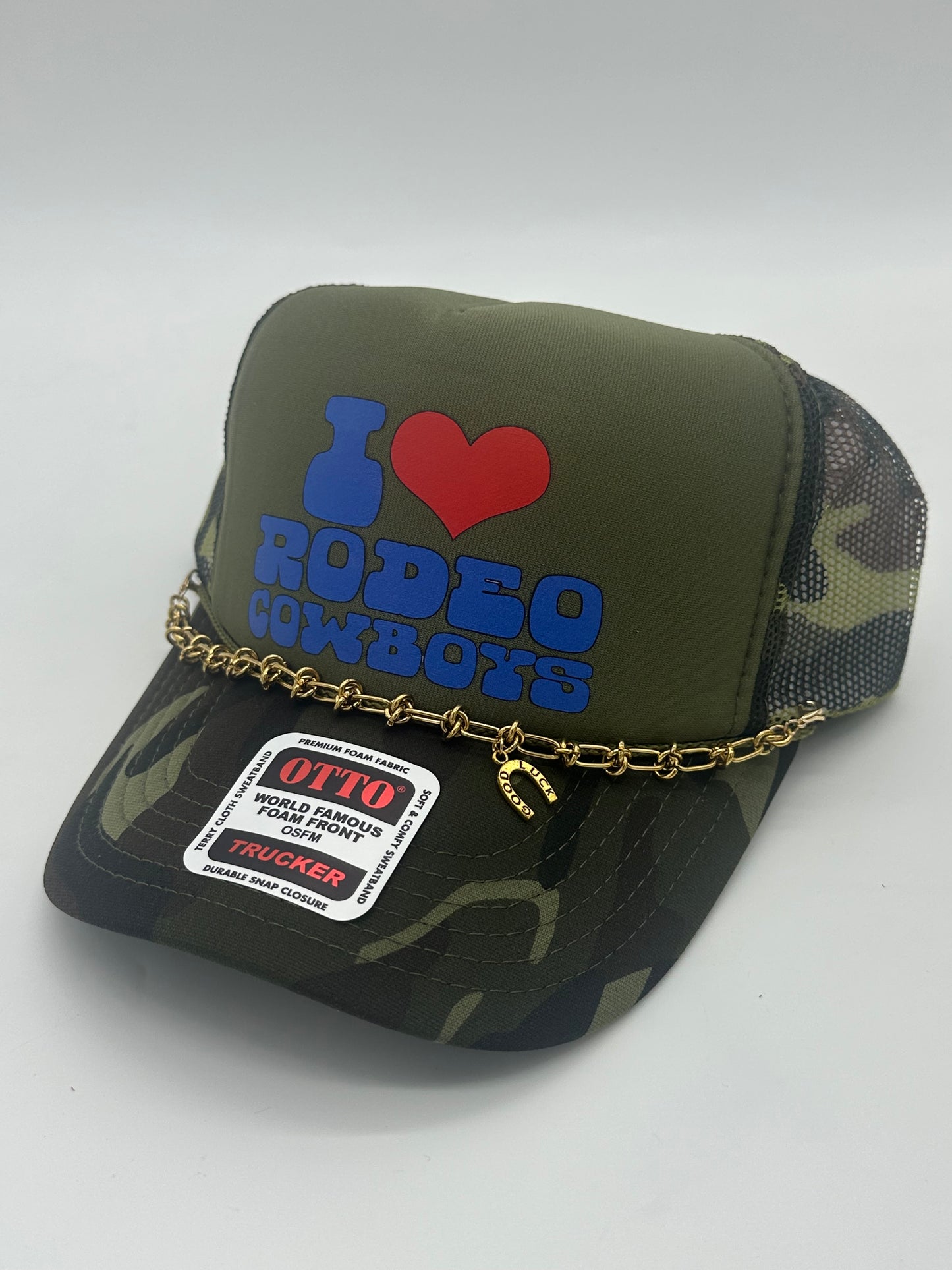 Camo I Heart Rodeo Cowboys Hat