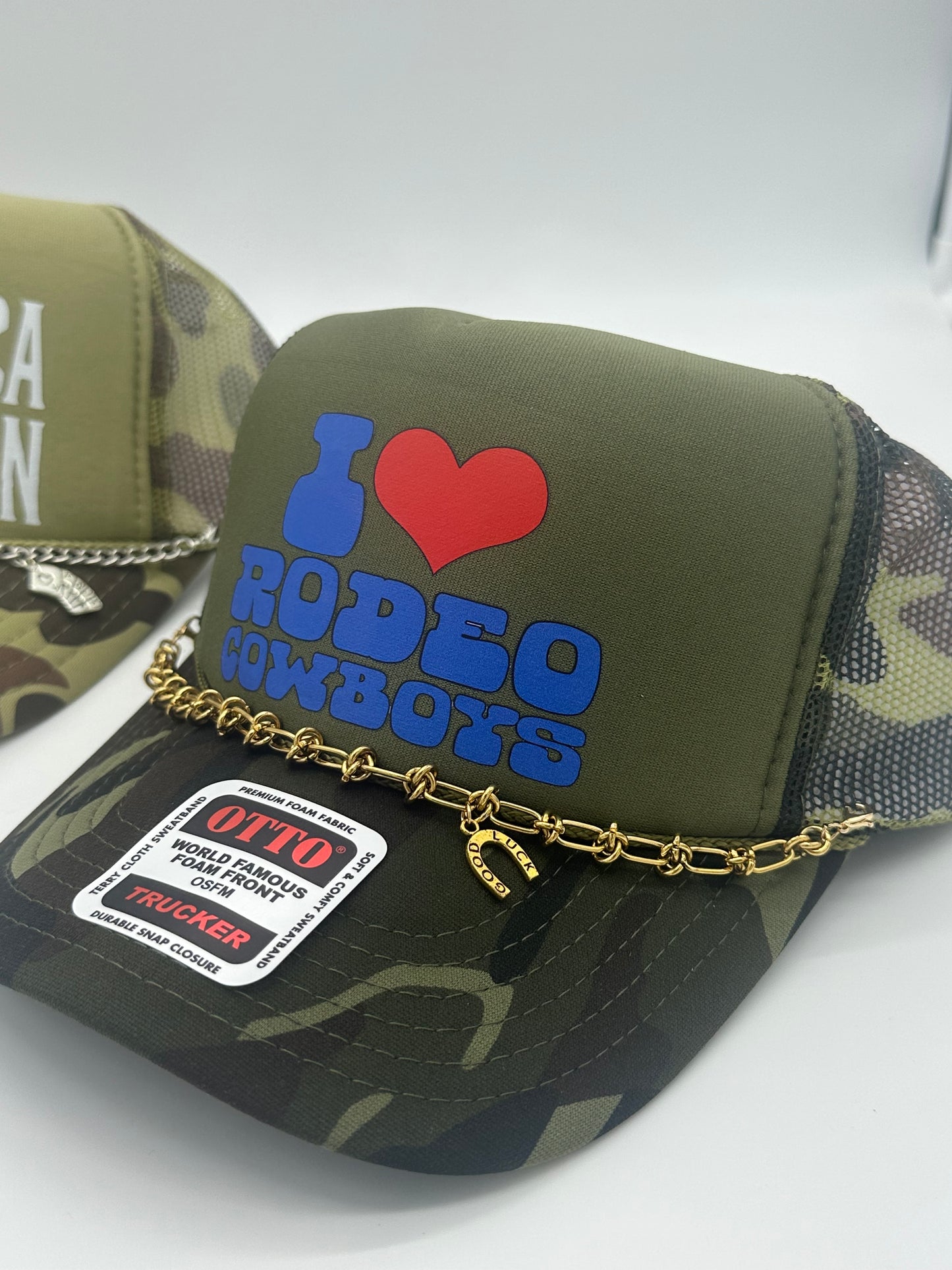 Camo I Heart Rodeo Cowboys Hat 